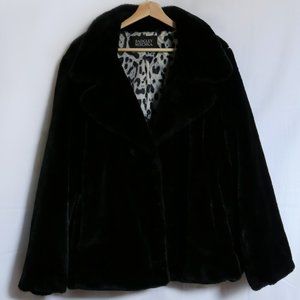 *SOLD VIA DEPOP* Badgley Mischka Black Faux Fur Coat (Plus Size) 2X